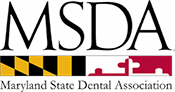 The image shows a logo with text that reads  MSDAD  at the top, followed by  MARYLAND STATE DEPARTMENT OF AGRICULTURE  beneath it, and features a graphic of a red flag with white lettering.